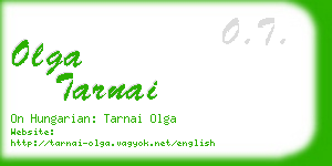 olga tarnai business card